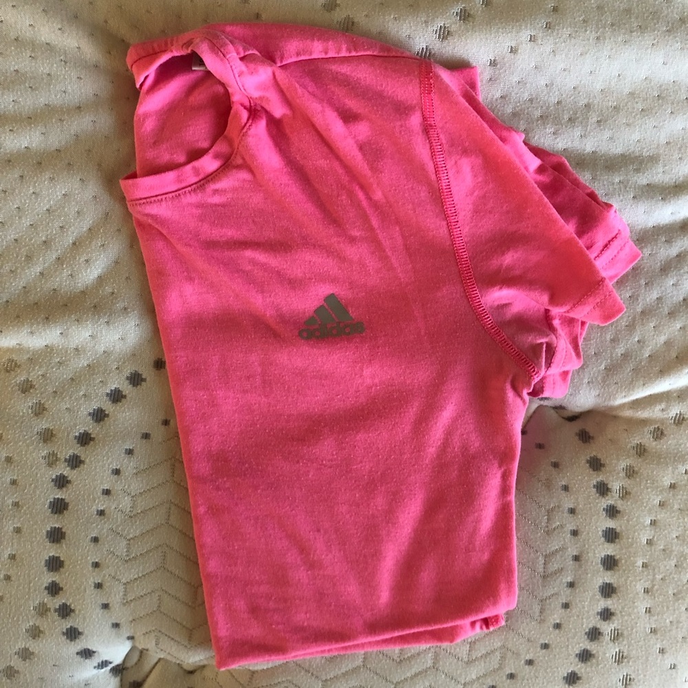Adidas neon pink shirt